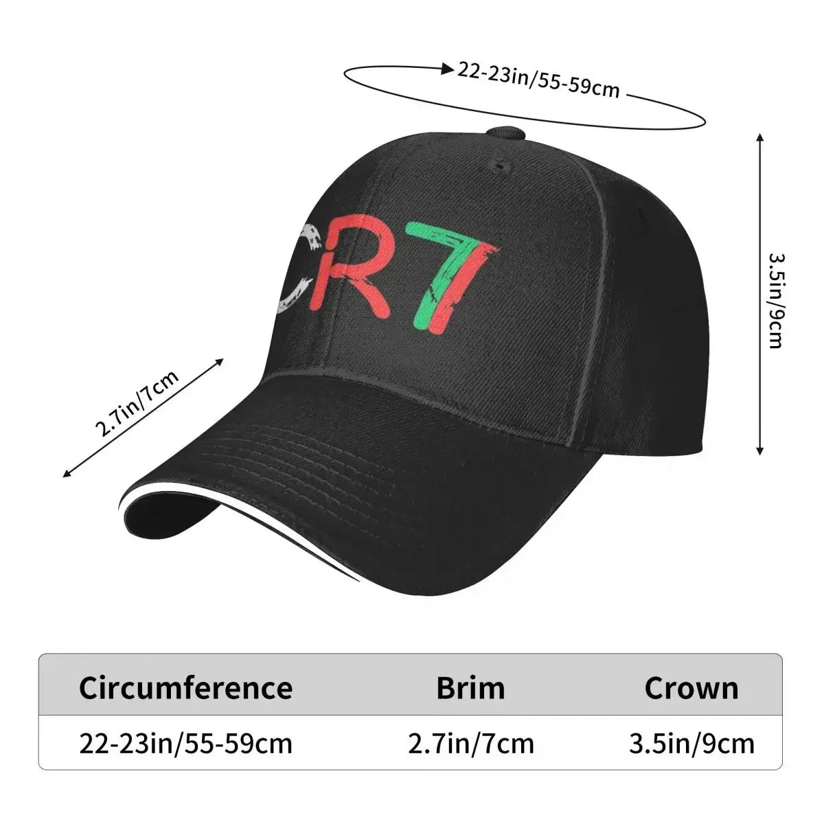 CR7 Cristiano Ronaldo Baseball Caps Fashion Sandwich Hat Unisex Breathable Caps Hat Outdoor