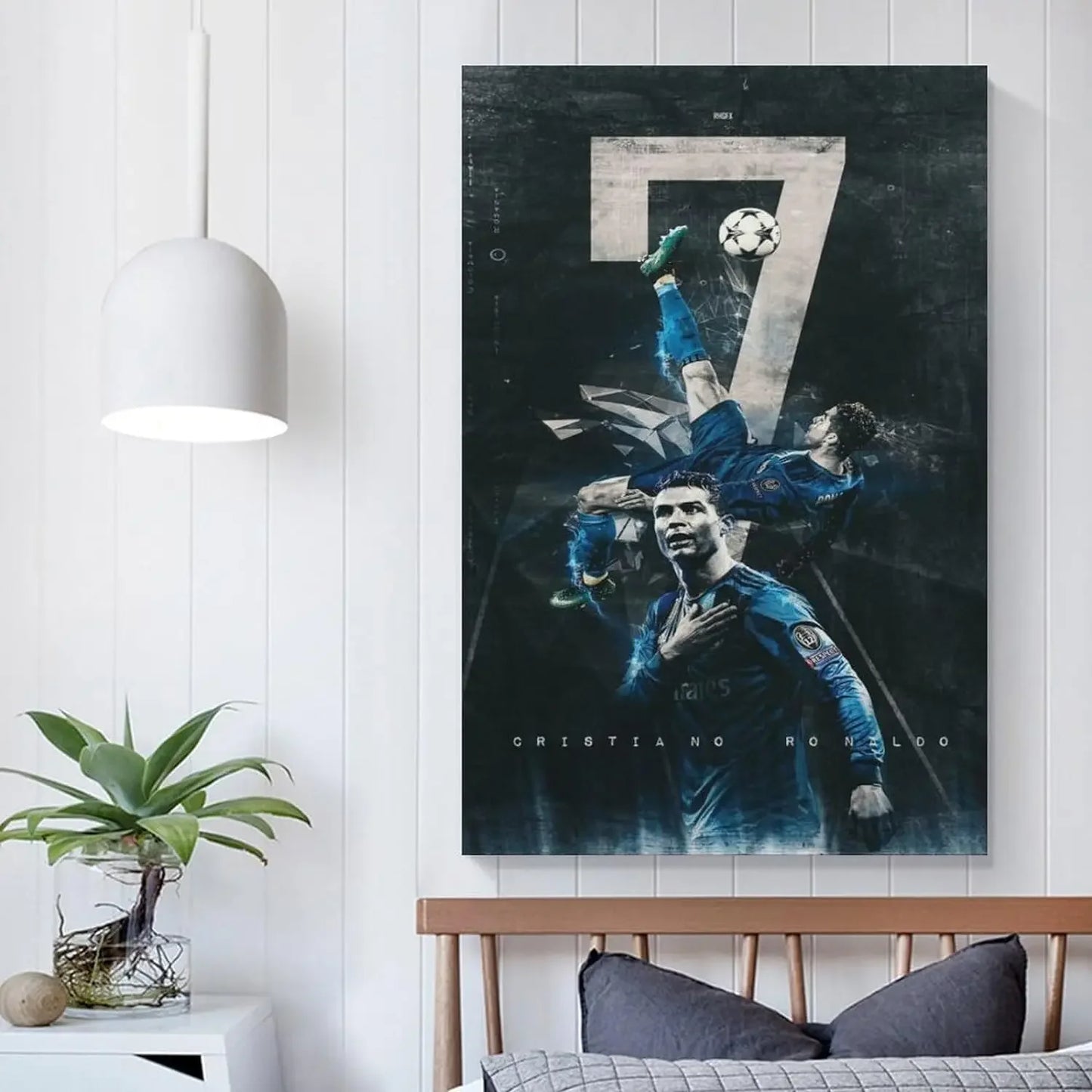 Unframed Soccer Football Posters Cristiano Ronaldo Inspirational Poster Poster Decorative Painting Canvas Wall Art Living Room