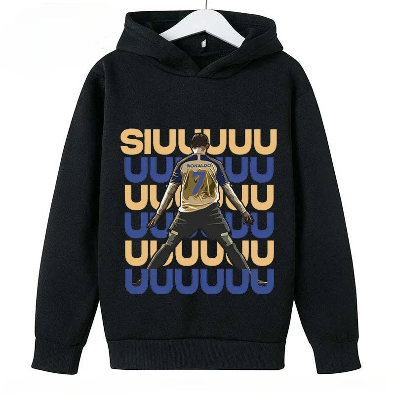 Brand Children's Clothing Casual Kid's Hoodie Spring and Autumn Sports Sweatshirt for Boys and Girls Ronaldo Printed Pullover