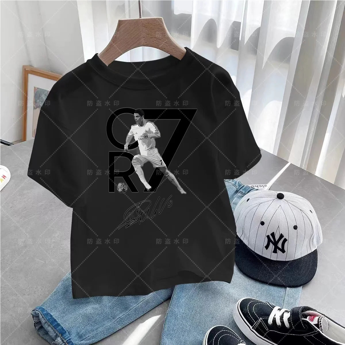 Cristiano Ronaldo Summer Fashion New T-Shirt Football Star Casual Round Neck Boys  Printing Short Sleeve Hip Hop Kids T-Shirt