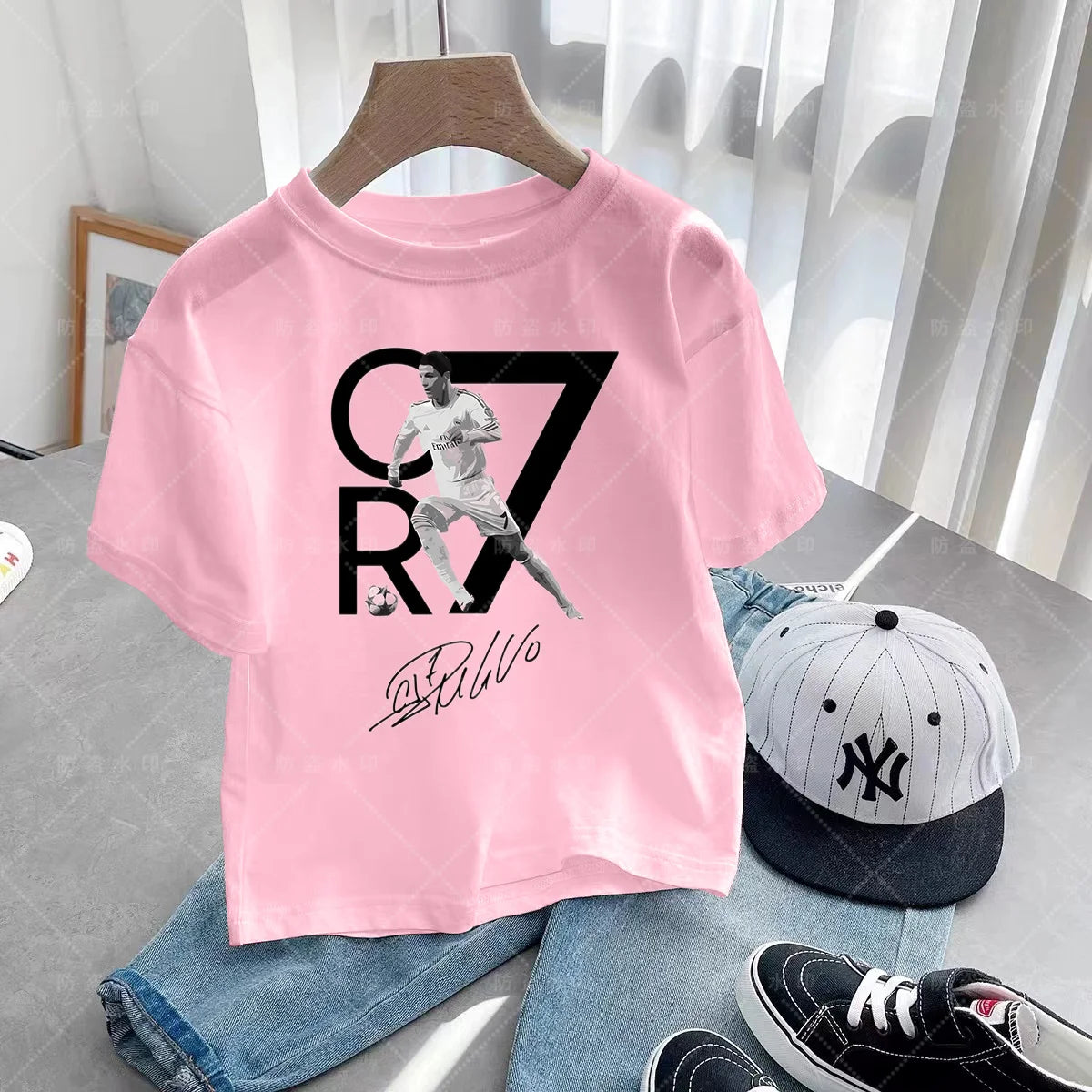 Cristiano Ronaldo Summer Fashion New T-Shirt Football Star Casual Round Neck Boys  Printing Short Sleeve Hip Hop Kids T-Shirt