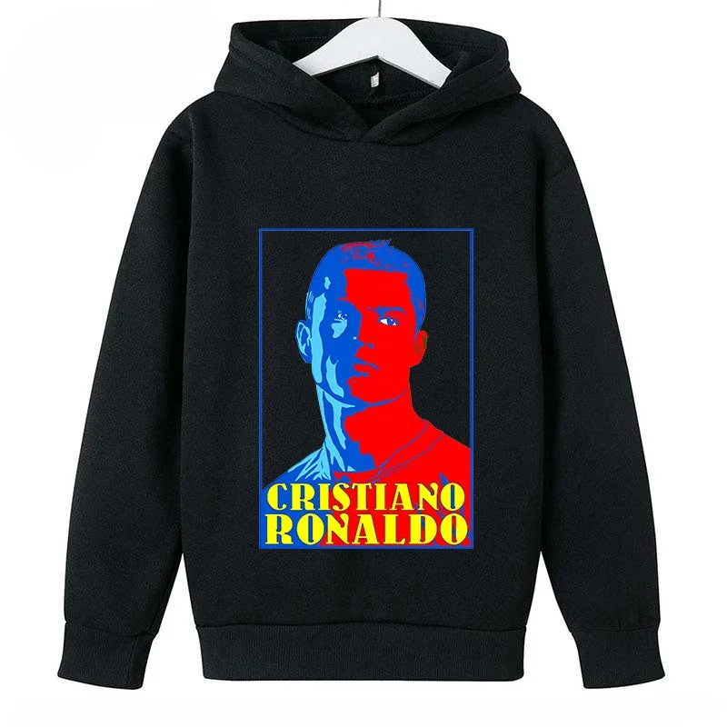 Brand Children's Clothing Casual Kid's Hoodie Spring and Autumn Sports Sweatshirt for Boys and Girls Ronaldo Printed Pullover