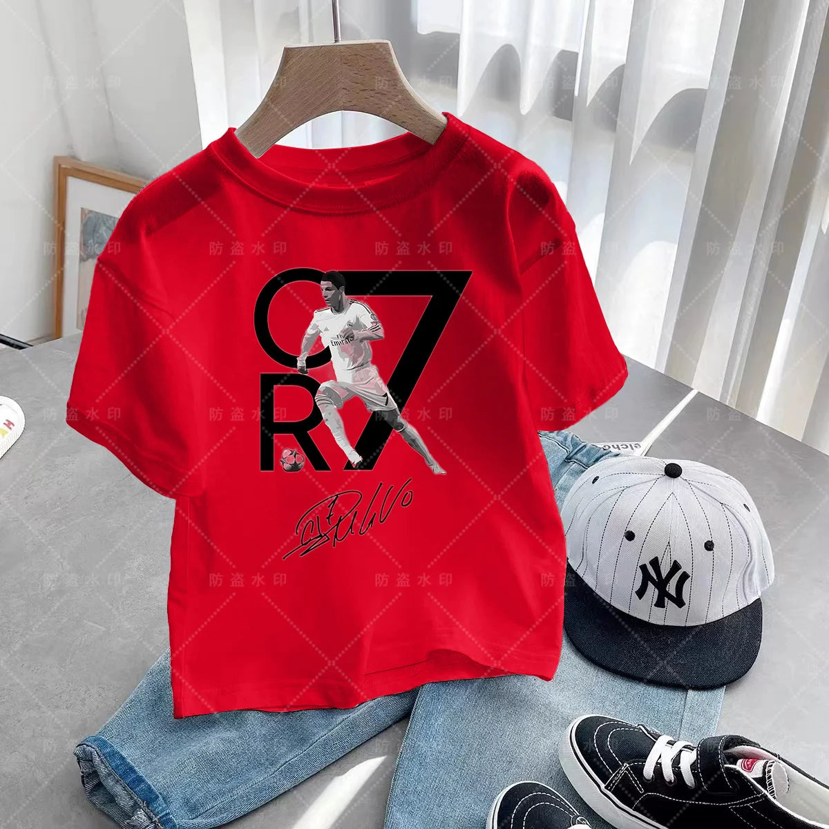 Cristiano Ronaldo Summer Fashion New T-Shirt Football Star Casual Round Neck Boys  Printing Short Sleeve Hip Hop Kids T-Shirt