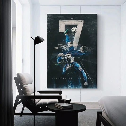 Unframed Soccer Football Posters Cristiano Ronaldo Inspirational Poster Poster Decorative Painting Canvas Wall Art Living Room