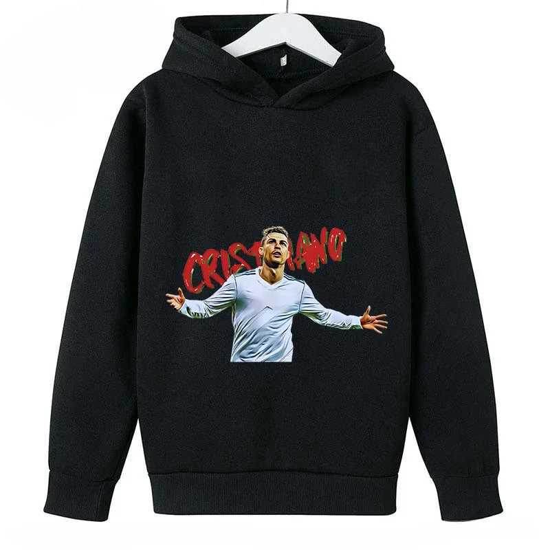 Brand Children's Clothing Casual Kid's Hoodie Spring and Autumn Sports Sweatshirt for Boys and Girls Ronaldo Printed Pullover