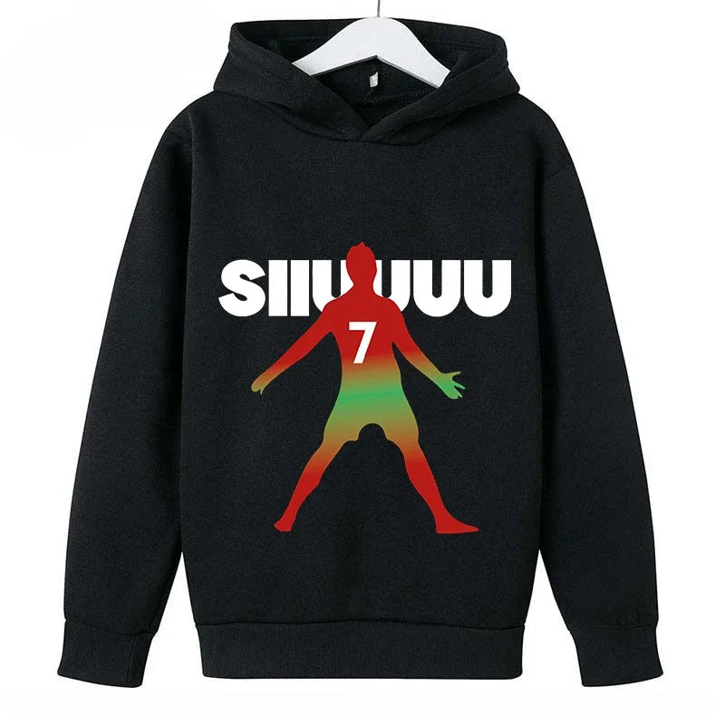 Brand Children's Clothing Casual Kid's Hoodie Spring and Autumn Sports Sweatshirt for Boys and Girls Ronaldo Printed Pullover