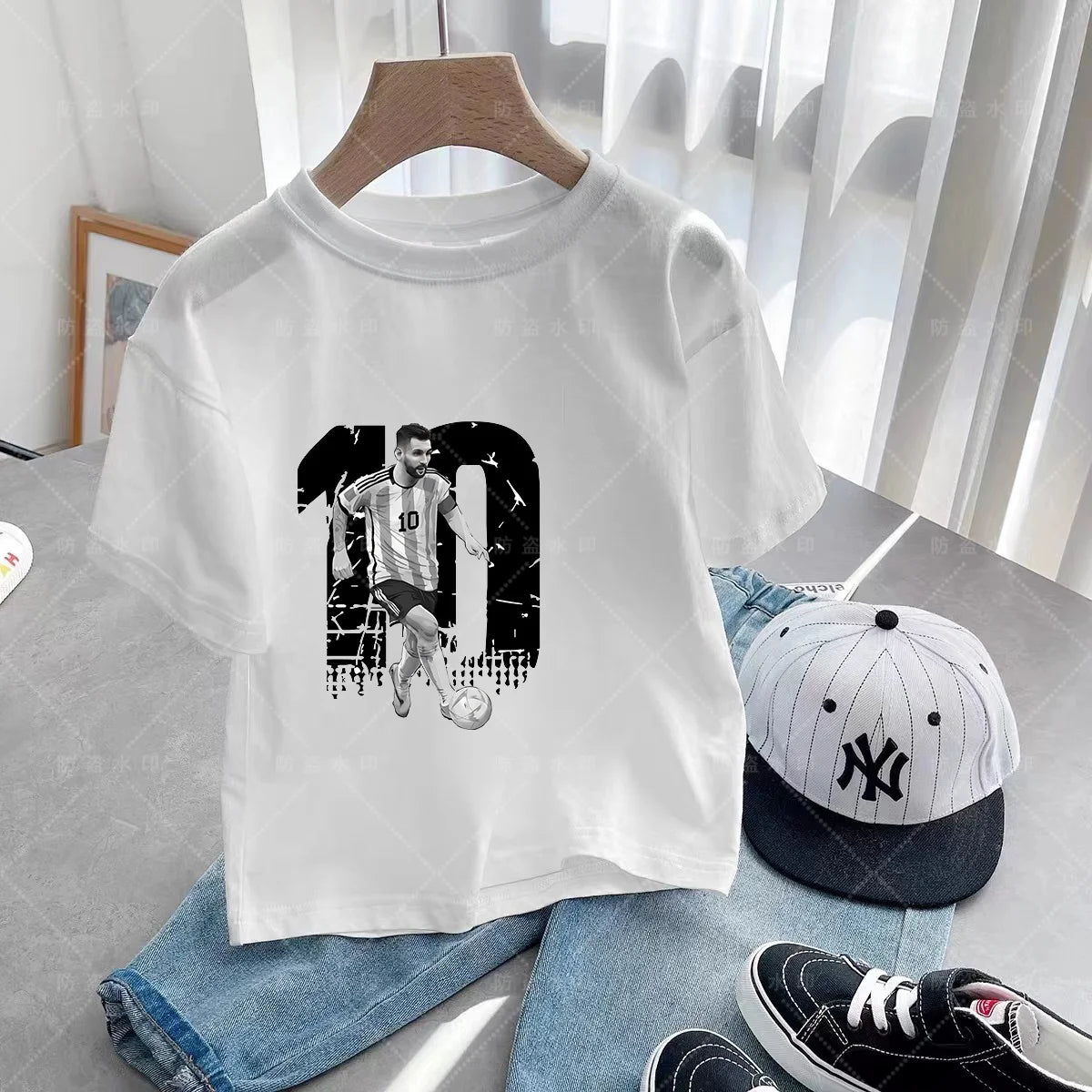 Cristiano Ronaldo Summer Fashion New T-Shirt Football Star Casual Round Neck Boys  Printing Short Sleeve Hip Hop Kids T-Shirt