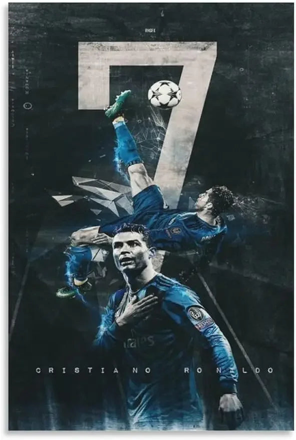 Unframed Soccer Football Posters Cristiano Ronaldo Inspirational Poster Poster Decorative Painting Canvas Wall Art Living Room